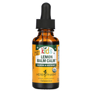 Herb Pharm Kids Organic Lemon Balm Calm Alcohol Free 1 fl oz 30 ml Alcohol-Free,