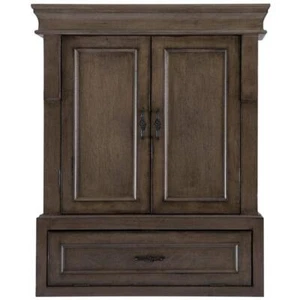 Home Decorators Wall Cabinet 32.75" x 26.5" 2-Door Adjustable Shelves Wood Gray - Picture 1 of 10