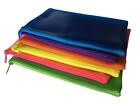 6 x Assorted Frosted Colour 8x5" Pencil Cases - Exam Clear Translucent