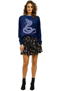 BANDE STUDIO Viper Crew Knit in Navy LS Size 14 AU RRP 179 WITH DEFECTS - Picture 1 of 7