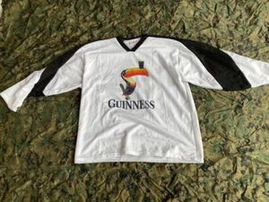 Vintage Guinness Draught Stout Bier Tukan Hockey Trikot XL schwarz weiß #9 cool! - Bild 1 von 7