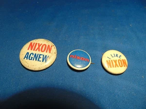 3 VINTAGE POLITISCHER PRÄSIDENT RICHARD M. NIXON UNTERSTÜTZTASTEN - Bild 1 von 4
