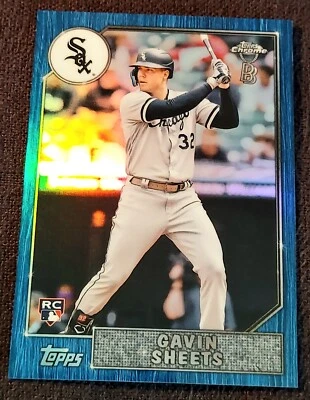2022 Topps Chrome Ben Baller Blue /75 Gavin Sheets Rookie RC #87BC-20 White Sox - Image 1 of 2