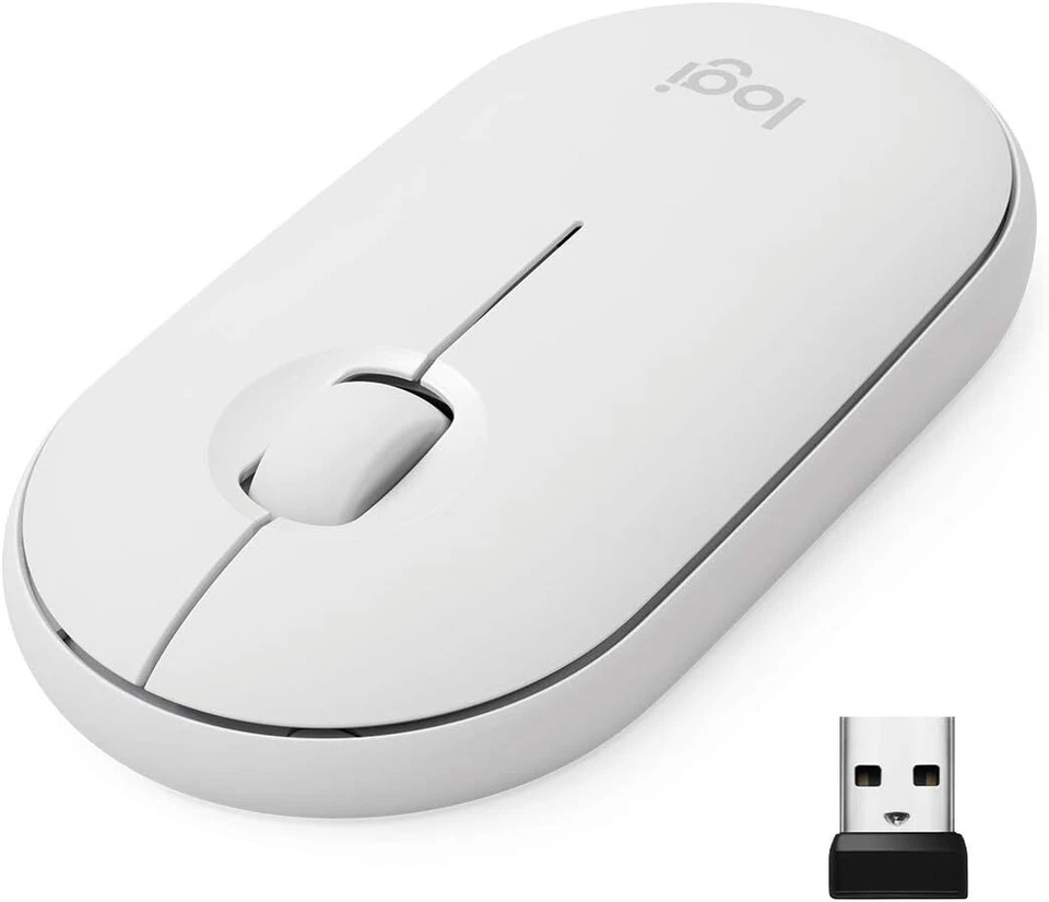 Mouse wireless Bluetooth Logitech Pebble M350 (bianco) - Immagine 1 di 1