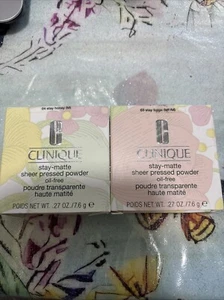 CLINIQUE Stay-Matte Sheer Long Lasting Pressed Powder Oil-Free 7g CHOOSE SHADE - Picture 1 of 7
