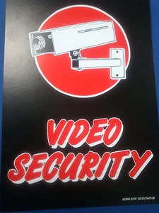 Video Sicherheit Warnschild DIN A5 rot auf schwarzer Karte 210 mm x 148 mm PORTOFREI - Bild 1 von 1