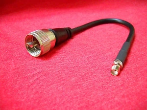 USA FL RG58 UHF PL-259 MĘSKI NA SMA ŻEŃSKI 8" PIGTAIL JUMPER KABEL KROSOWY - Zdjęcie 1 z 2