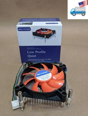 HIGH POWER® Low-Profile Intel LGA 1150 1151 1155 1200 Mini-ITX CPU Cooling Fan - Image 1 of 4
