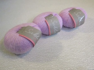 Sublime Angora Merino Hilo Rosa 3 Madejas 130 Yardas Cada una - Imagen 1 de 8