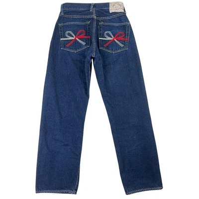 EVISU Denim Jeans Mizuhiki 2001 Embroidery Indigo, Rare, Authentic, Used - Image 1 of 4