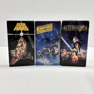 STAR WARS Trilogy Set (1992 VHS) Original Theatrical Unaltered CBS FOX - Image 1 of 4