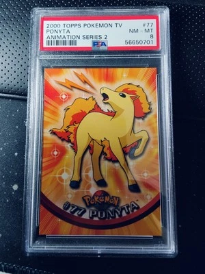 2000 Topps Pokemon #77 Ponyta PSA 8 - Image 1 of 2