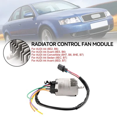 Radiator Cooling Fan Control Module 8E0959501AG For 2002-2009 Audi A4 A6 NEW Foto 1 de 4