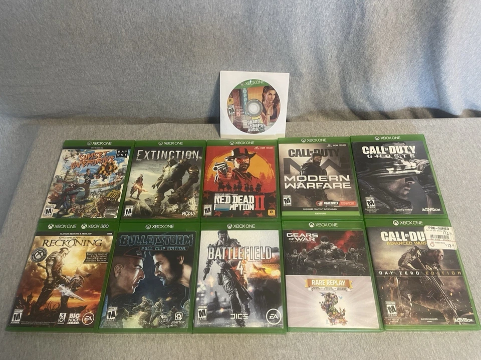 Xbox One Spiele Lot getestet - GTA 5, COD, Red Dead 2 - Bulk Großhandel Spiele Bundle - Bild 1 von 4