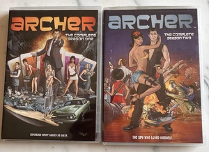Archer Complete Season 1 And 2 Complete DVD Sets Television Series EUC - Picture 1 of 2