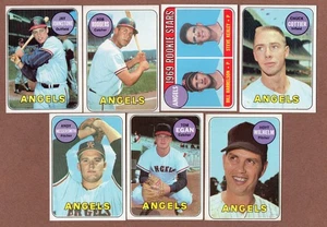 1969 Topps (7) Angels #59 #157 #224 #252 #296 Messersmith #407 #565 Wilhelm EX - Imagen 1 de 2