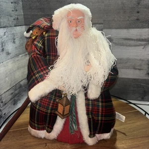 Weihnachtsmann Baumspitze 12" Kranz Stab Burgund St Nick Weihnachtsmann - Bild 1 von 5