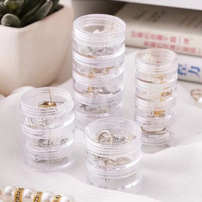 5thJewelry Storage Box Multilayer Organizer Storage Rack Bracelet Earrings Nail - Immagine 1 di 4