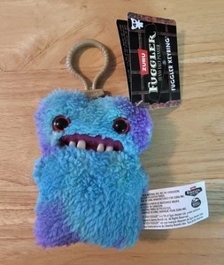 Mini Fuggler Keyring Clip On Bag. Plush Funny Ugly Monster Key Ring Chain - Picture 1 of 2