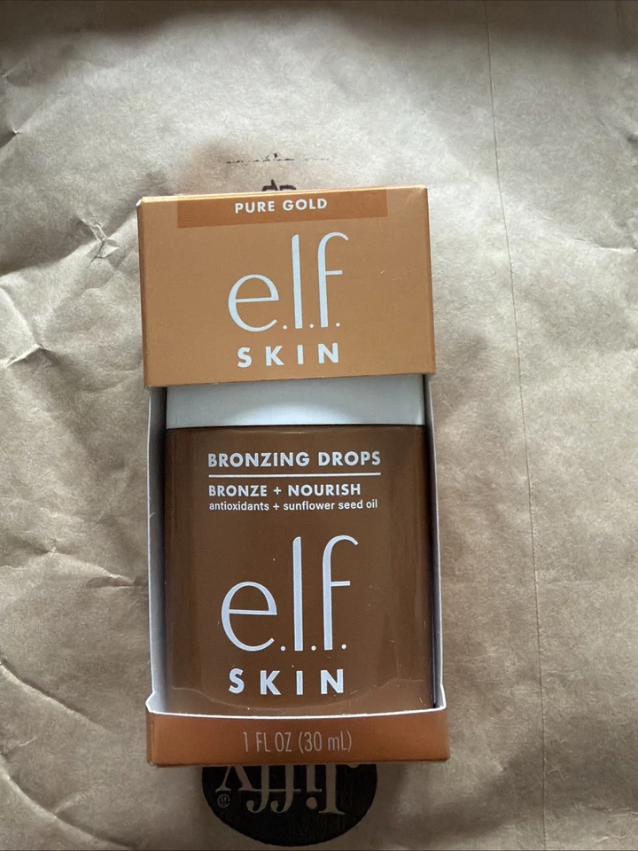 e.l.f. SKIN Bronzing Drops, flüssiger Bronzer Für Gesicht & Haut, Pure Gold  - Bild 1 von 4