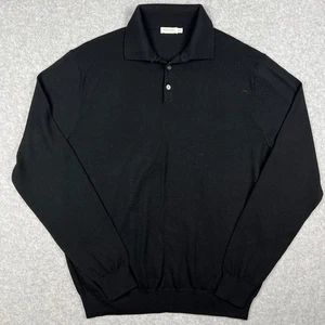 Suitsupply Maglione Polo Pullover Maglia Lana Merino Manica Lunga 2XL Uomo Nero - Foto 1 di 7