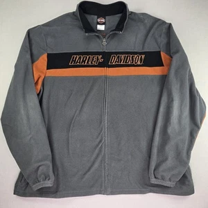 Harley Davidson Herren 3XL Fleece Sweatshirt Reißverschluss grau USA bestickt Iowa - Bild 1 von 12