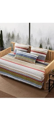 "Manta acolchada Eddie Bauer Daybed escalera salmón solo 75x39"" doble" Foto 1 de 4