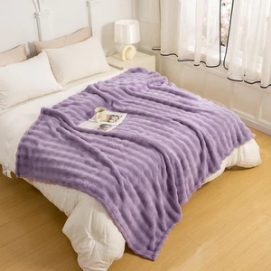Luxury 3D Bubble Throw Blanket 3.1lb,All Ages,Home Decoration, (Lilac Purple,... - Picture 1 of 7