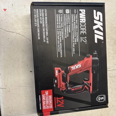 NEW SKIL PWRCORE 12 12V Li-Ion Brushless Flip Drill Kit  DL6300D-11.R 0805 - Image 1 of 4