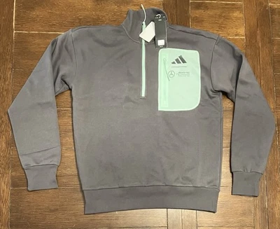 Adidas Mercedes AMG Petronas Formula Team Woven Fleece 1/2 Zip Fleece Men’s Sz M - Image 1 of 4