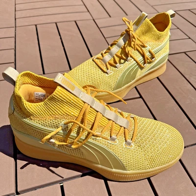 Mens 10.5 Puma Clyde Court "Title Run" Golden Sneaker Yellow Disrupt Basketball - Image 1 of 4