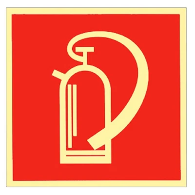 G|S|P Feuerlöscher Folie nachleuchtend selbstkl. 200 x 200 mm Brandschutz Schild