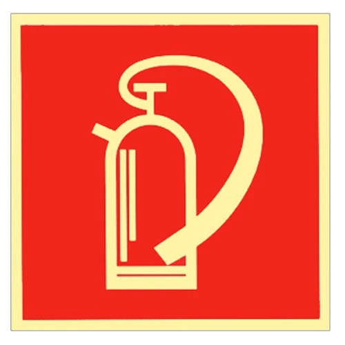 G|S|P Feuerlöscher Folie nachleuchtend selbstkl. 200 x 200 mm Brandschutz Schild