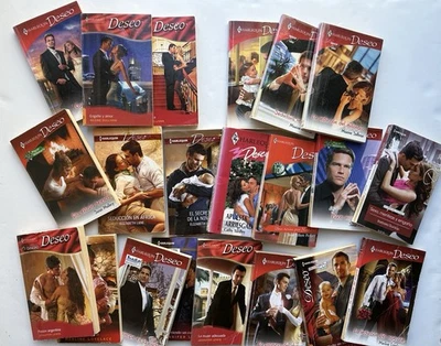 Lot of 21 SPANISH Harlequin Deseo Romance Paperback Novels - Ex-Library - Image 1 of 4