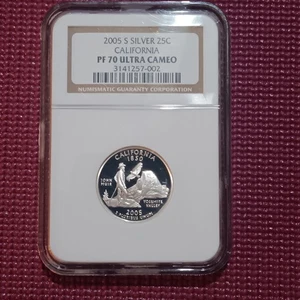 2005-S Proof California Silver State Quarter 25C - NGC PF70 UCAM - Picture 1 of 2