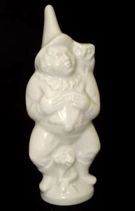 MEISSEN Jester w Monkey & Owl Blanc de Chine Porcelain Figurine Mint 4.5 in - Picture 1 of 10
