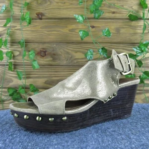 Donald Pliner Mujer Fallon Gladiator Cuero Dorado Talla 8 Mediano Usado 2025 - Imagen 1 de 6