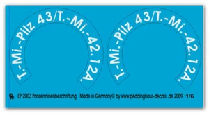 Peddinghaus Décalcos 1/6 2003 Légende pour Terrestre Champignon 43/T Mi-42.124 - Photo 1 sur 1