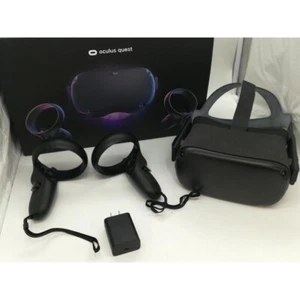 Auriculares para juegos Meta Oculus Quest VR - 64 GB, negros, 2 controladores, inalámbricos - Imagen 1 de 9