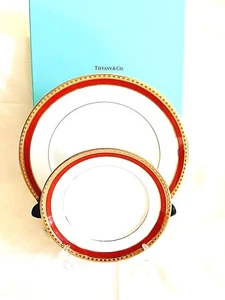 Beautiful Limited Vintage Tiffany & Co. Banded Plates - a Pair - Picture 1 of 12