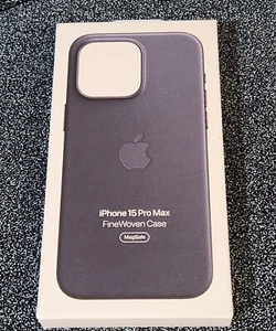  iPhone 15 Pro Max FineWoven Case with MagSafe Black  Genuine Apple Case - Picture 1 of 3