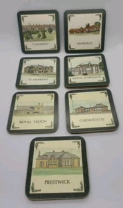 Mixed Set of 10 Pimpernel Famous British Scottish Golf Clubs Felt Cork Coasters  - Picture 1 of 13