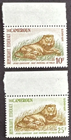 Cameroun 1964 Set of 2 MNH OG Sc 396-397 Lion Cover