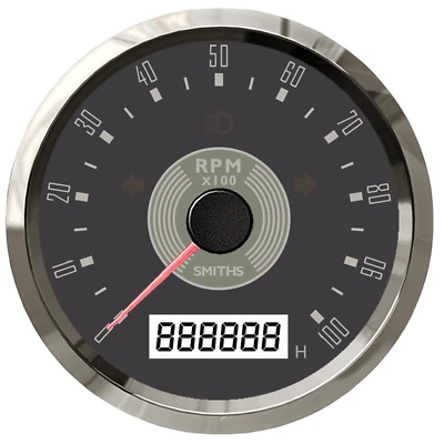 85mm Classical Tachometer 0-10000RPM Tacho Gauge With LCD Hourmeter For Car Boat - Image 1 of 4