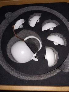 New China Road 5pc teapot set 1 teapot 4 teacups, White, New Free shipping - Picture 1 of 5