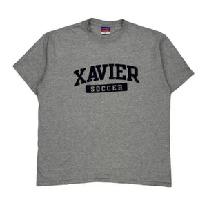 Xavier Soccer Champion T-Shirt - XL Grey Cotton - Picture 1 of 7