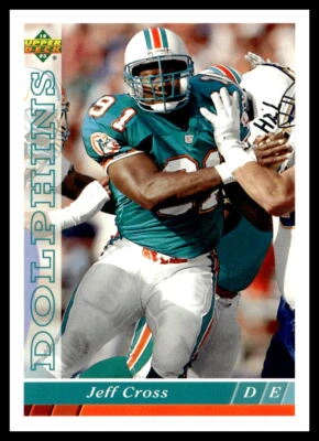 1993 Upper Deck #455 Jeff Cross Miami Dolphins Football Card - Image 1 of 2