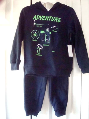 Juego de 2 piezas de vellón de aventura para niños talla 4T azul marino Foto 1 de 2