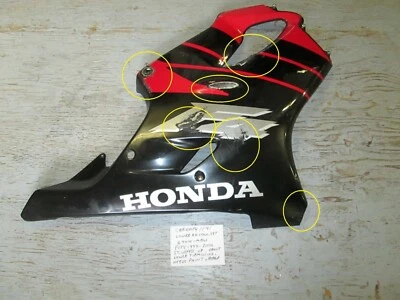 Capucha inferior derecha honda cbr600f4 / f4i, 64400-MBW Foto 1 de 4