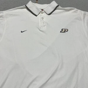 Purdue University Boilermakers Shirt Mens Large White Nike Performance Dri Fit - Picture 1 of 9